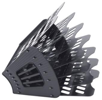 Лоток 7-ми секционный А4, вертикально-горизонтальное расположение, черный Стамм