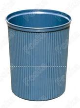 Корзина для бумаг 12л, круглая цельная синяя Foska