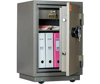 Сейф FRS-73 T-EL с трейзером, с электронным и ключевым замками. огнестойкий на колёсах