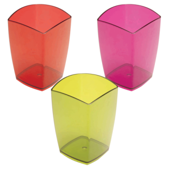 Стакан для ручек, 105x70мм, пластик, тонированный, ассорти Стамм Тропик