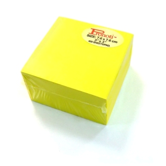 Бумага для заметок 75x75мм, 500л, самоклеющаяся, неоновая желтая Pronoti