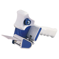 Держатель для ленты клейкой 48мм, с ручкой, белый/синий KW-trio