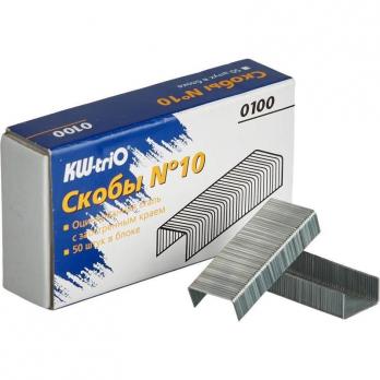 Скобы для степлера №10, 1-10л, 1000шт, оцинкованные KW-trio