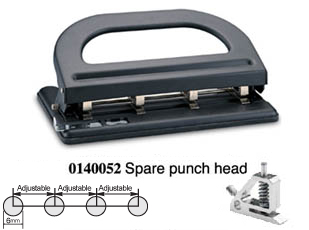 Дырокол на 4отверстия, 1-30л, металл, черный KW-trio