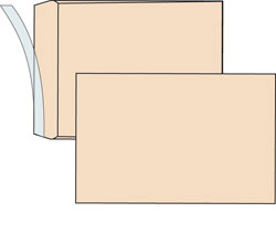 Конверт 230х330мм,100гр,без окна,коричневый,с отрывной полосой по короткой стороне Blasetti