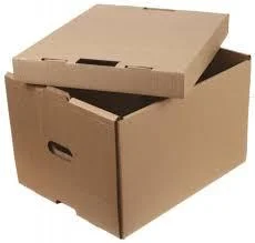 Архивный короб, 430х260х200, картон, коричневый,  KRIS