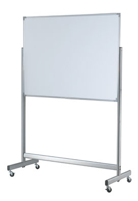 Доска магнитно-маркерная 90x120см, двухсторонняя, алюмин.подставка, 4колеса, Data Zone