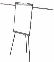 Доска-флипчарт 60x90см, магнитно-маркерная, 2 держателя, 3 ножки, Data Zone