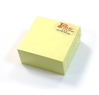 Бумага для заметок 75х75мм, 400л, самоклеющаяся, желтого цвета Pronoti