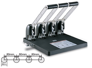 Дырокол на 4отверстия, 1-150л, металл, черный KW-trio