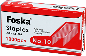 Скобы для степлера №10, 1-15л, 1000шт, оцинкованные Foska