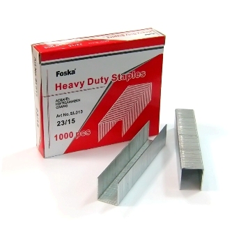 Скобы для степлера №23/15, 1-120л, 1000шт, оцинкованные Foska