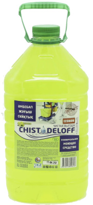 Средство моющее, универсальное для пола 5л. Лимон "Chistodeloff" Econom (бутылка) 