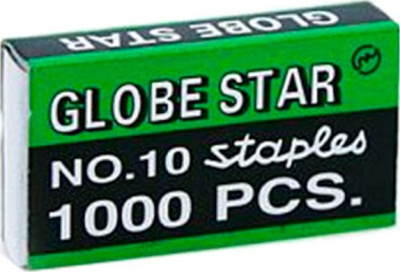 Скобы для степлера №10, 1-15л, 1000шт, оцинкованные Globe Star 