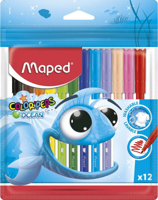 Фломастеры 12 цветов, "Maped"