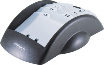 Картотека для записи 200 телефонов и адресов, 151х236х70мм, черная O-Life