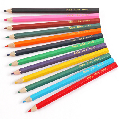 KALAM.KZ - Карандаши цветные 12 цветов, набор, картон.упаковка Foska