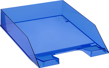 KALAM.KZ - Лоток горизонтальный А4, синий тонированный Стамм Фаворит