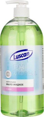 Мыло жидкое 1л Нейтральное, с дозатором "Luscan"