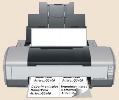 Наклейки на 1, А4, 210x297мм, 100л, белые Foska