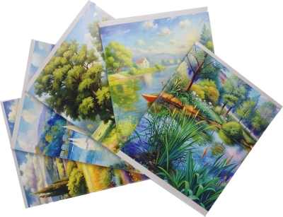 Тетрадь 48л, А5, клетка, скрепка, искусство, Эксмо