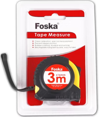 KALAM.KZ - Рулетка 3м., с фиксатором, Foska