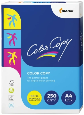 Бумага белая Color Copy А4, 250гр, 125л, матовая, без покрытия