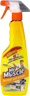 Чистящее средство для кухни, 450мл, с триггером, "Мистер Мускул" свежесть лимона
