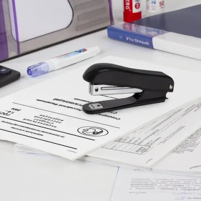 KALAM.KZ - Степлер №10, 1-12л, пластик, черный Staff