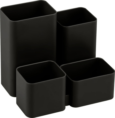 Подставка для канц. принадлежностей, 86x102мм, 4 отдела, пластик Стамм Юниор