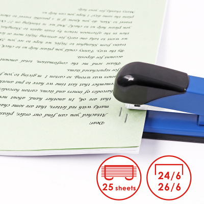 KALAM.KZ - Степлер №24/6-26/6, 1-25л, металл, синий Foska