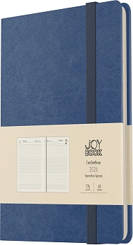 Ежедневник А5, датированный, 176л., иск кожа, Joy Book, спелая голубика, Эксмо