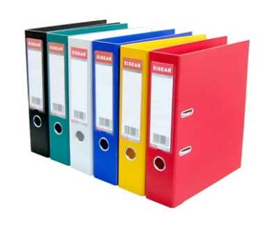 KALAM.KZ - Регистратор A4, 72мм, PVC/Paper, кораллово-розовый Eisear (A0220)