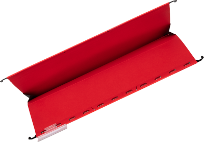 KALAM.KZ - Папка подвесная A4(240x318x6мм), 230гр, боковой ограничитель, красная Hamelin