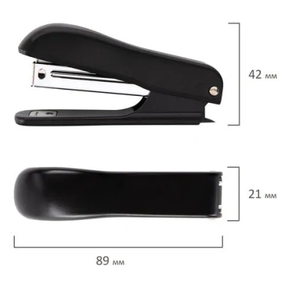 KALAM.KZ - Степлер №10, 1-12л, пластик, черный Staff