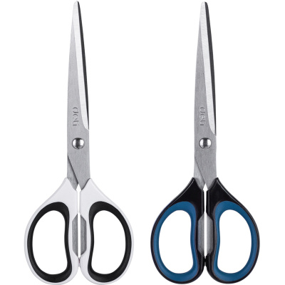 Ножницы 17,5 см, ручки прорезиненные, ассорти "Soft-touch" Deli