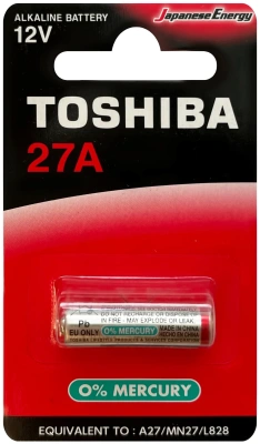 Батарейка A27, 12V, Alkaline (блистер 1шт) Toshiba