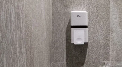 KALAM.KZ - Дозатор диспенсер для жидкого мыла, 800мл белый, механический Breez 