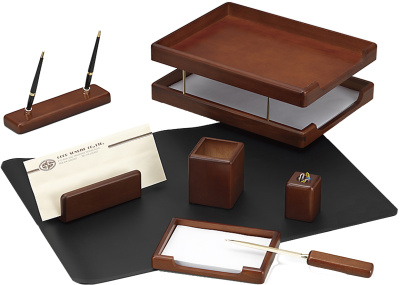 Набор настольный 8 предметов, дерево, коричневый Good Sunrise