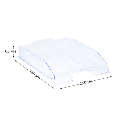 KALAM.KZ - Лоток горизонтальный А4, прозрачный Стамм Эксперт