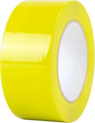 Лента клейкая 48ммх120м, упаковочная, цветная, желтая яркая 