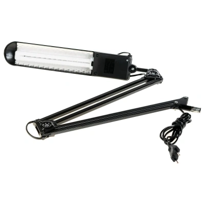 KALAM.KZ - Лампа настольная люминисцентная, на струбцине 11W, черная Дельта