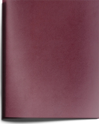 Тетрадь 48л, А5, клетка, скрепка, бумвинил, бордовый, Эксмо