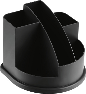Подставка для канц. принадлежностей, Авангард, черный, пластик Стамм