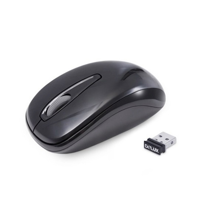KALAM.KZ - Мышь беспроводная Delux, DLM-107OGB, 3D, 1000dpi, 2.4ГГц, Нано-ресивер, Эф