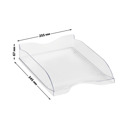 KALAM.KZ - Лоток горизонтальный А4, прозрачный Стамм Тропик