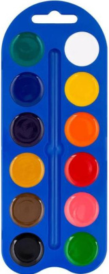 KALAM.KZ - Краски 12 цветов, акварельные, медовые, Невская палитра "Я-Художник" уп пластик