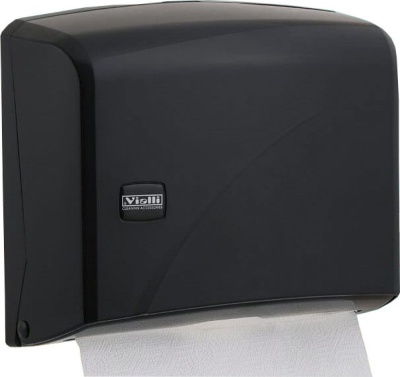 Диспенсер для бумажных полотенец Z-сложения черный Vialli