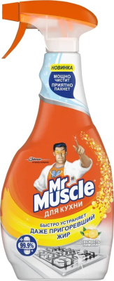 Чистящее средство для кухни, 450мл, с триггером, "Мистер Мускул" энергия цитруса