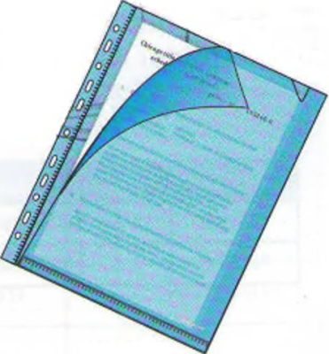 Уголок прозрачный А4, 0,12мм, с перфорацией, Bindermax